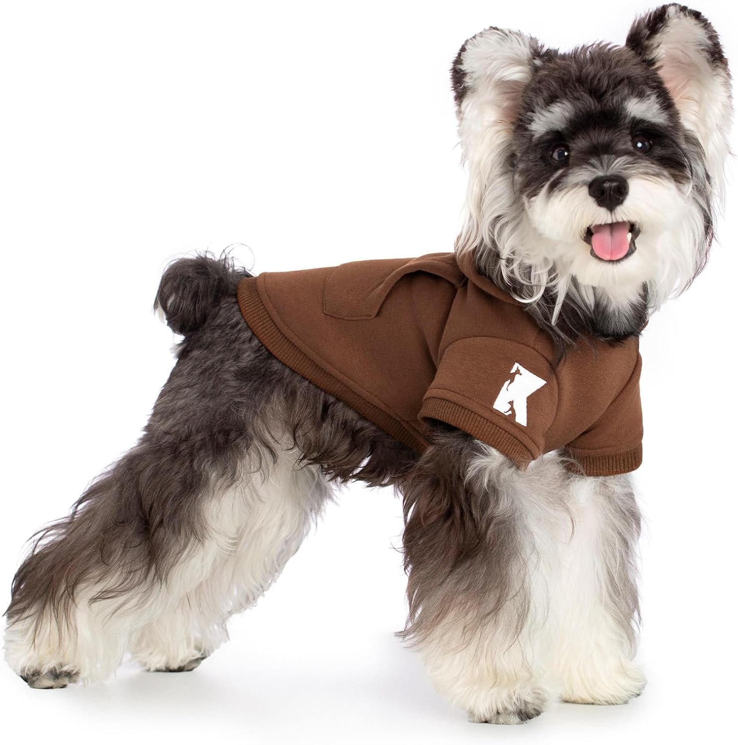 Koneseve Dog Hoodie & Cat Sweater, Warm Fleece Hooded Soft Winter Sweatshirt for All Breeds, Cozy Pet Clothes, Brown, 5XL - Image 8