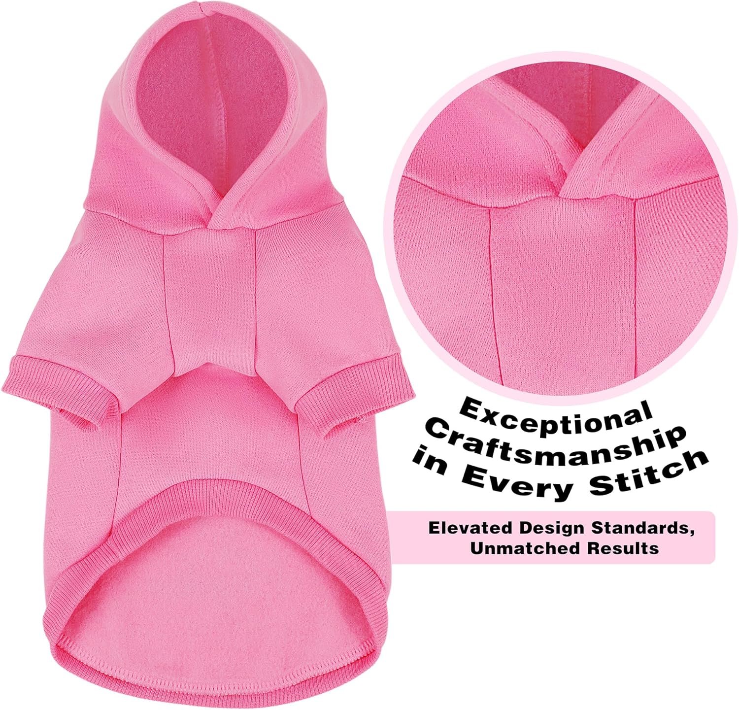 Cute but Psycho Dog Hoodie - Warm and Soft Dog Sweatshirt with Leash Hole, Fun Slogan Print, Cozy Winter Coat for Small Medium Dogs and Cats, Perfect for Cold Weather and Daily Walks.Pink S - Image 6