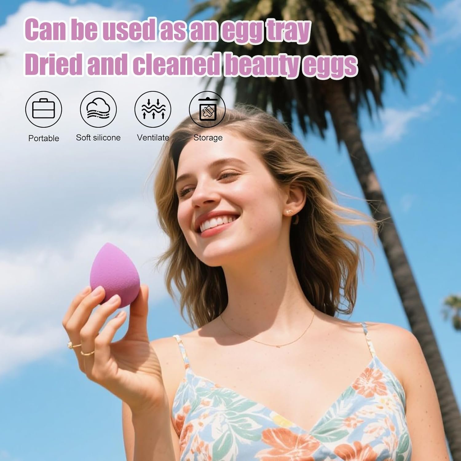 BS-MALL 10 Pcs Premium Makeup Sponges For Foundation - Makeup Blending Sponge Set With Finger & Triangle Puffs For Multi-purpose Use, Travel Essential & Daily Makeup (Diamond) - Image 6