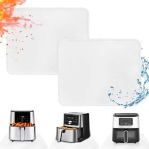 Heat Resistant Mats for Countertop - Fireproof 15x18 in Heat Resistant Mats for Air Fryer - Kitchen Countertop Protector Hot Pad for Air Fryer, Coffee Maker, Stand Mixer, Oven 2PCS - White