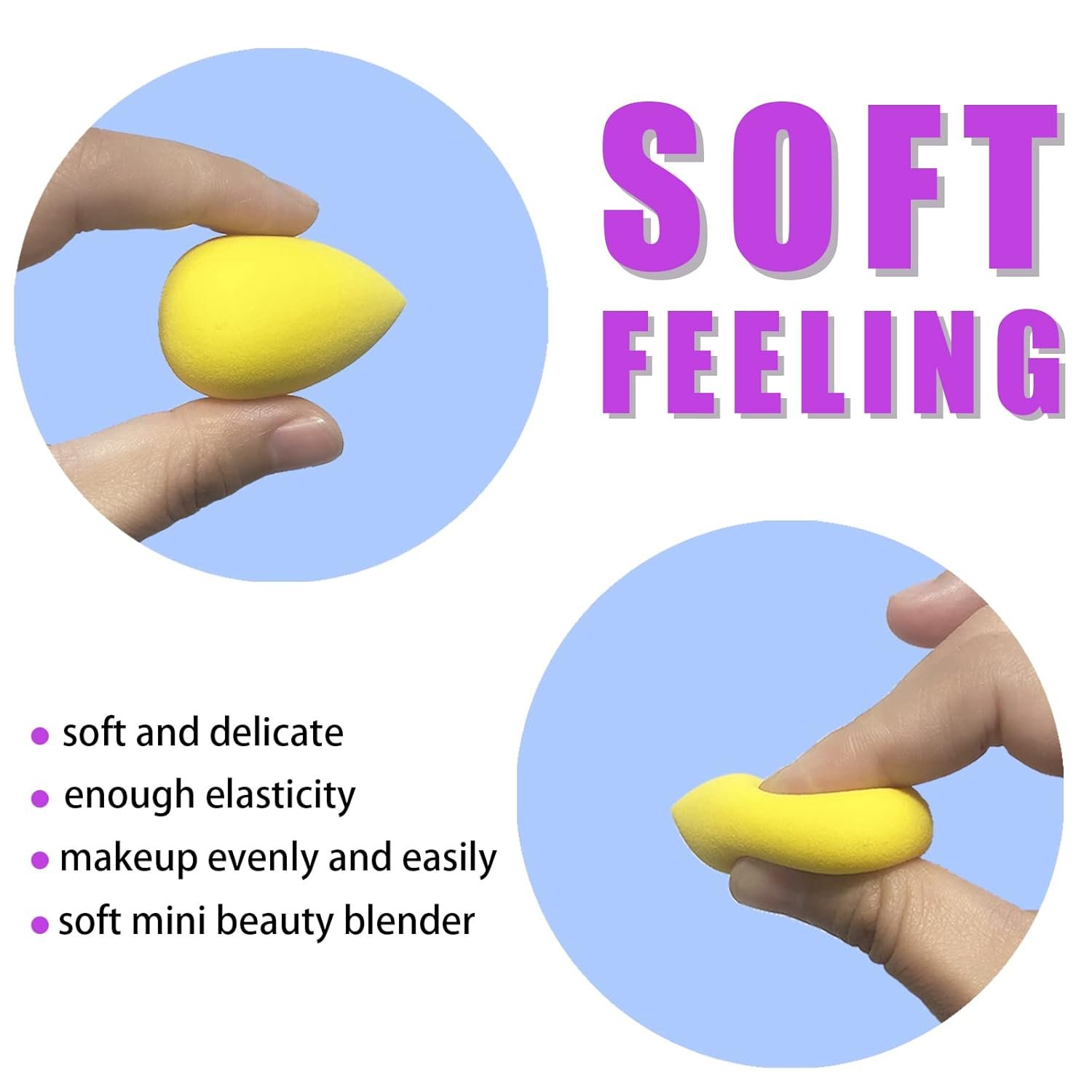 small mini makeup sponge bulk : 30 pcs mulit-colored foundation makeup sponges for foundation,make up sponges for face(30 pcs) - Image 4