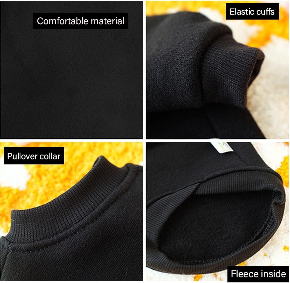 ANIAC Fall Large Dog Sweater, Girls & Boys, Dog Hoodie, Warm Pet Clothes 82-110 lbs (8XL, Black) - Image 3