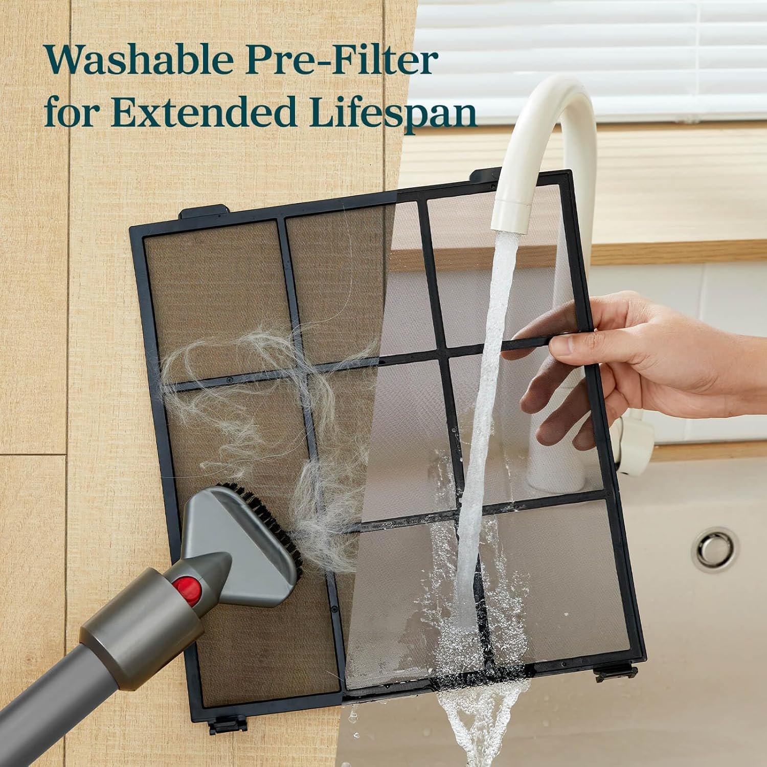 LEVOIT Air Purifier for Home Large Room Up to 1073Ft² with Air Quality Monitor, AHAM VERIFIDE, Smart WiFi, Washable Pre-Filter, HEPA Sleep Mode for Pets, Allergies, Dust, Pollen, Vital 100S-P, White - Image 3