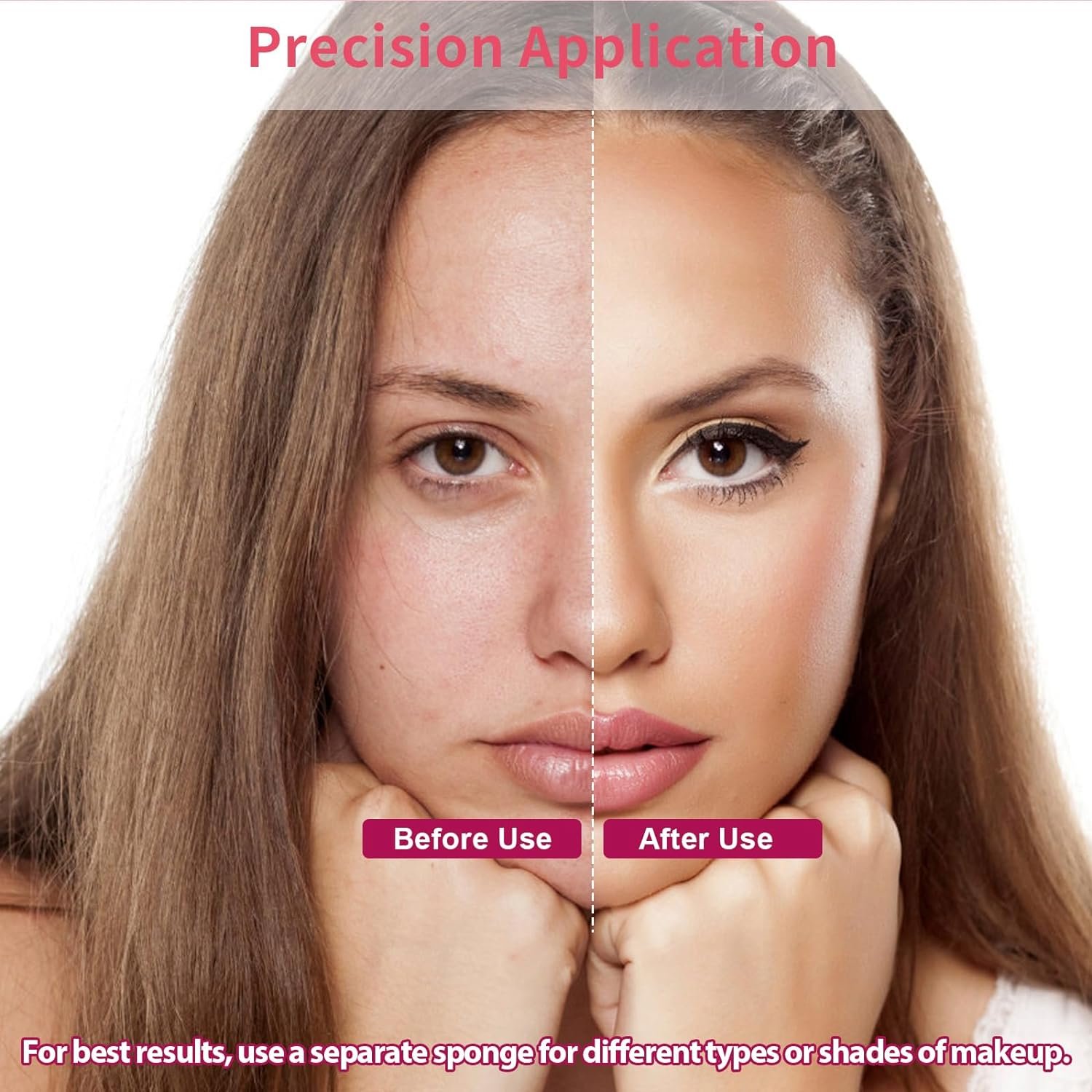 108 Pcs New Makeup Sponges Wedges for Face Foundation, Latex-Free Triangle Cosmetic Make Up Sponge for Flawless Application and Blending, Beauty Blender for All Skin Types with Two Pouches - Image 5