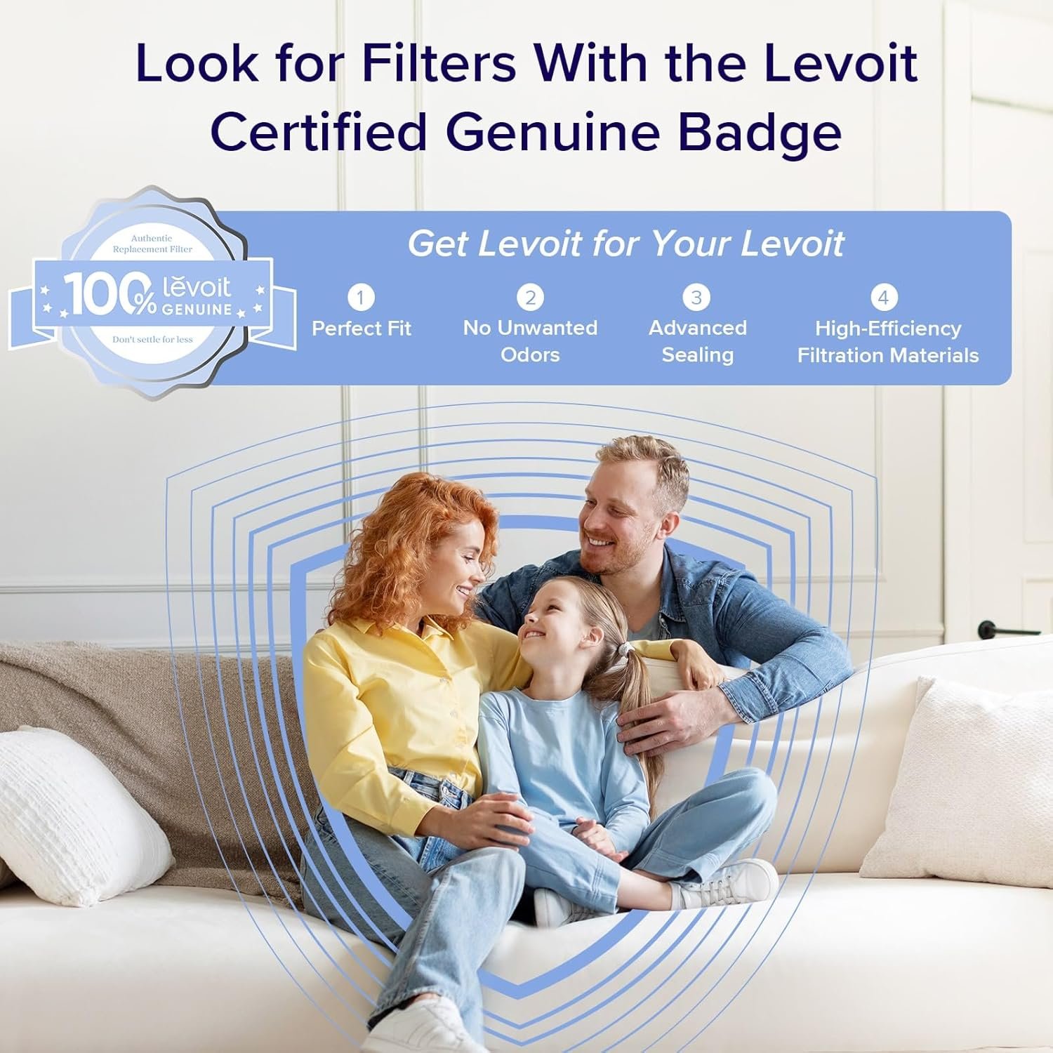 LEVOIT Air Purifiers for Home Large Room Up to 1875 Ft² with Washable Pre-Filter, AHAM VERIFIDE, Air Quality Monitor, HEPA Sleep Mode for Allergies, Pet Hair in Bedroom, Vital 200S-P, White - Image 4