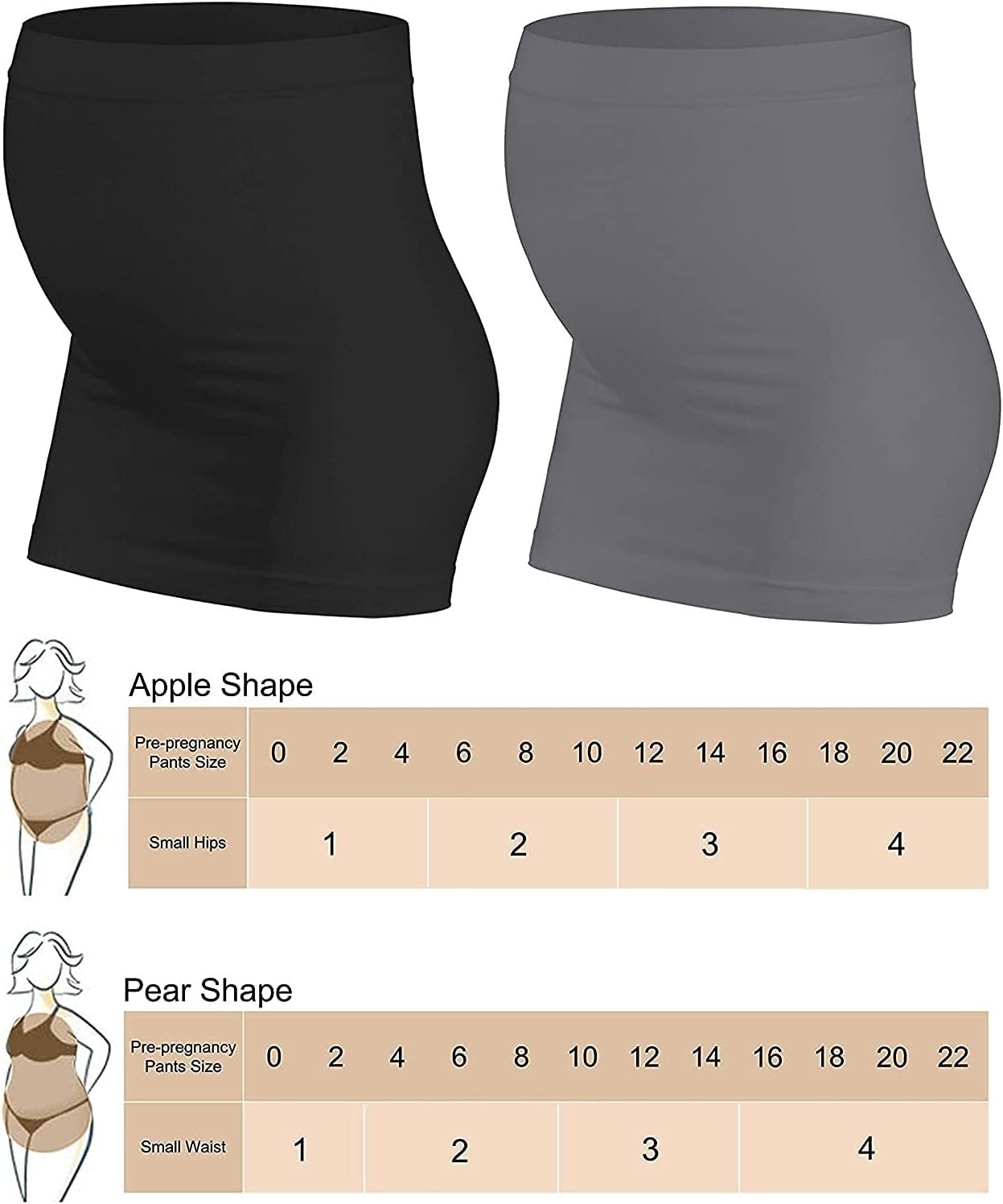 Rheane Pregnancy Belly Support Band Maternity Belly Band Belly Support for Pregnancy Pregnancy Belly Fall Maternity Clothes (Black+Dark+Grey 1) - Image 5
