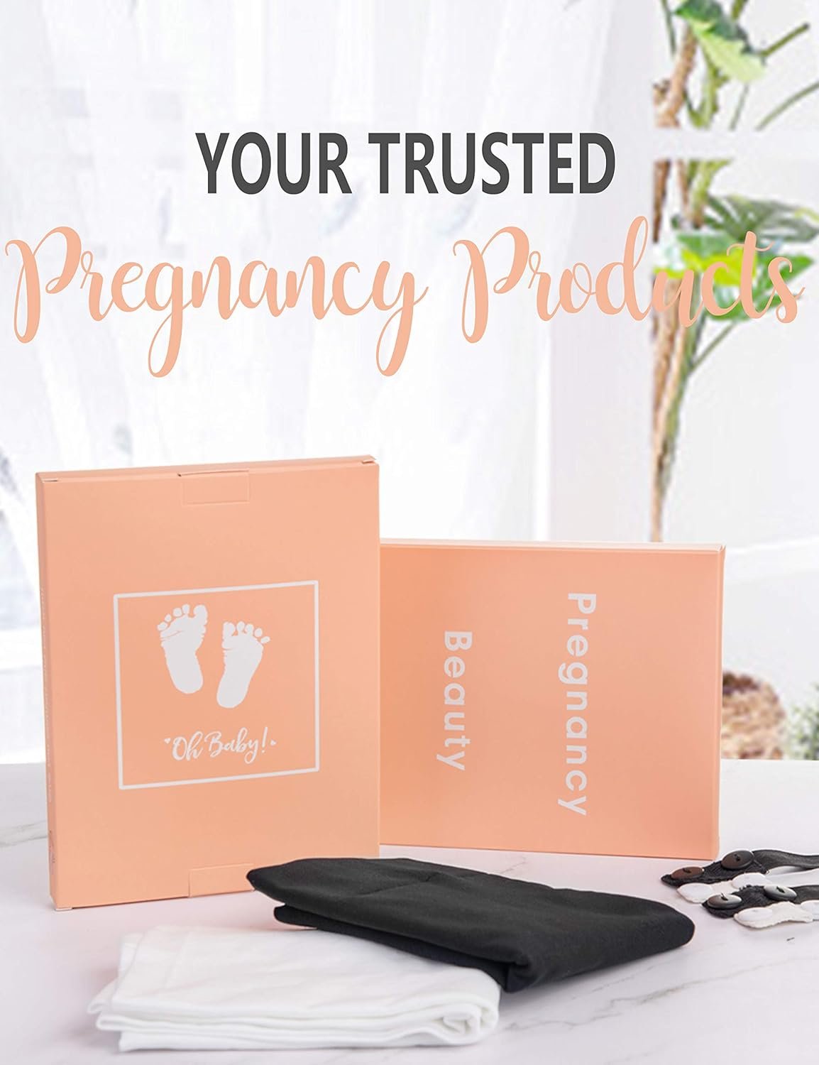 Rheane Pregnancy Belly Support Band Maternity Belly Band Belly Support for Pregnancy Pregnancy Belly Fall Maternity Clothes (Black+Dark+Grey 1) - Image 7