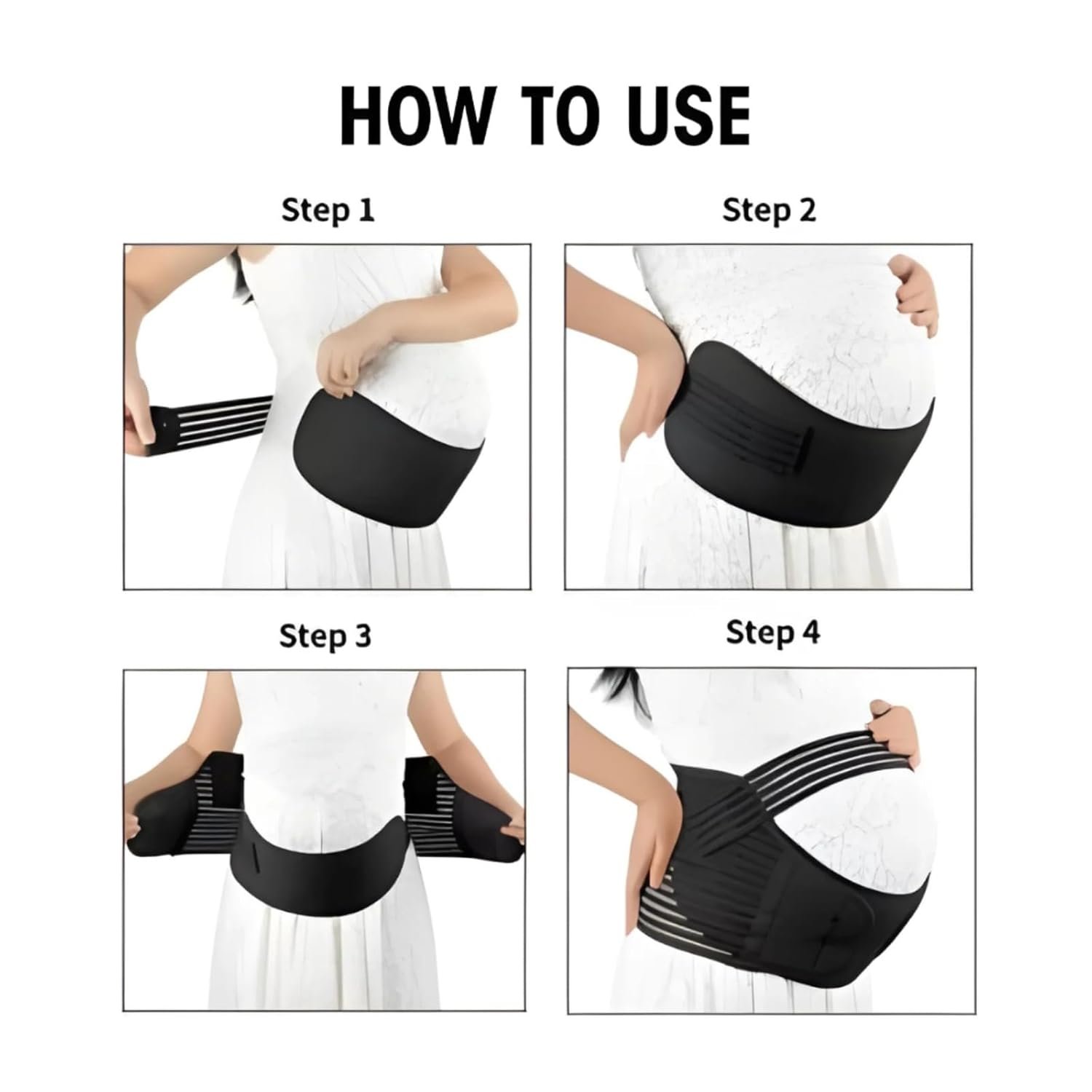 Pregnancy Belly Band for Support - Maternity Belt for Pregnant Women, Adjustable Pregnancy Support Belt, Comfortable for Relief, Plus Size Belly Band for Pregnant (1, Pink, Large) - Image 6