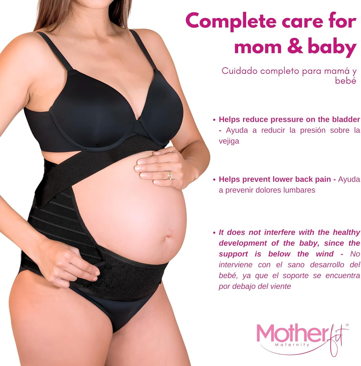 Pregnancy Girdle - Belly Bands for Pregnant Women Breathable Pregnancy Belly Support Band Adjustable Maternity Belt - Image 3