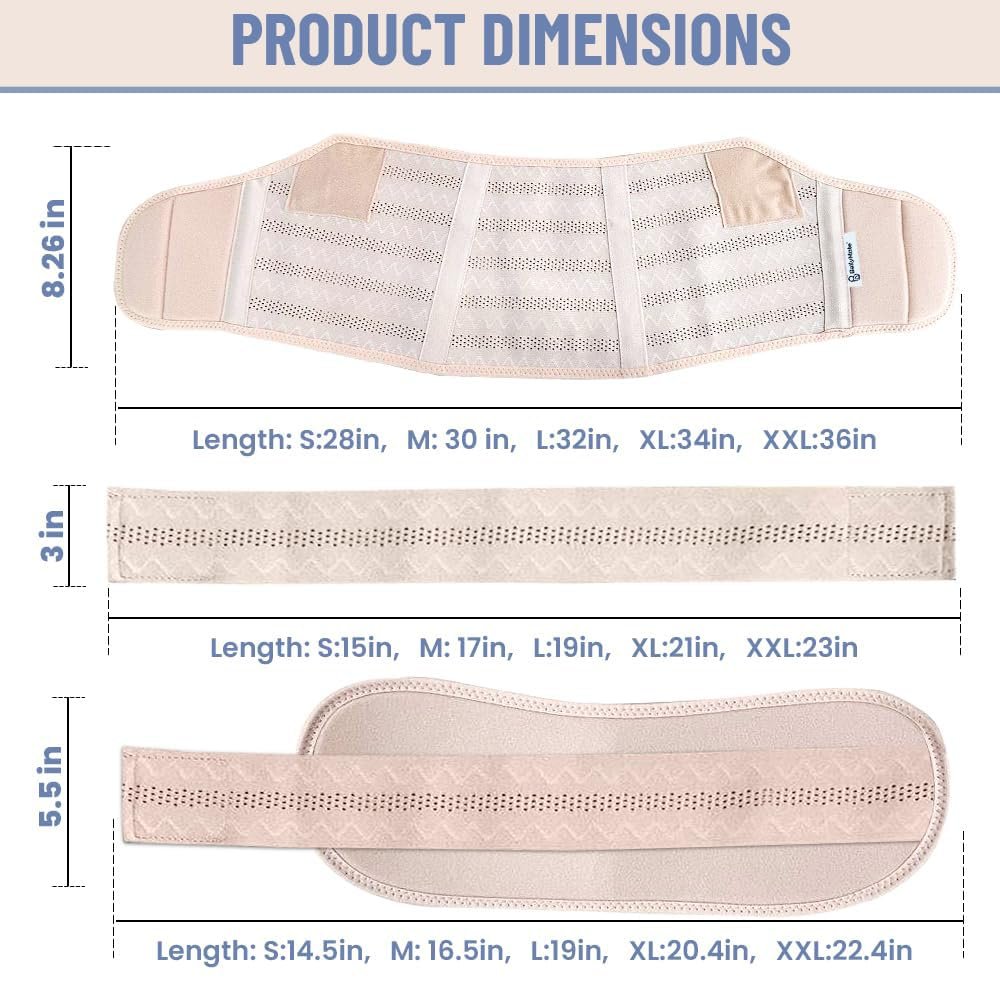 Maternity Support Belt- Adjustable Pregnancy Belly Band for Back & Belly Support (Large) - Image 3