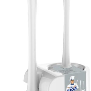 MR.SIGA Toilet Plunger and Bowl Brush Combo for Bathroom Cleaning, White, 1 Set