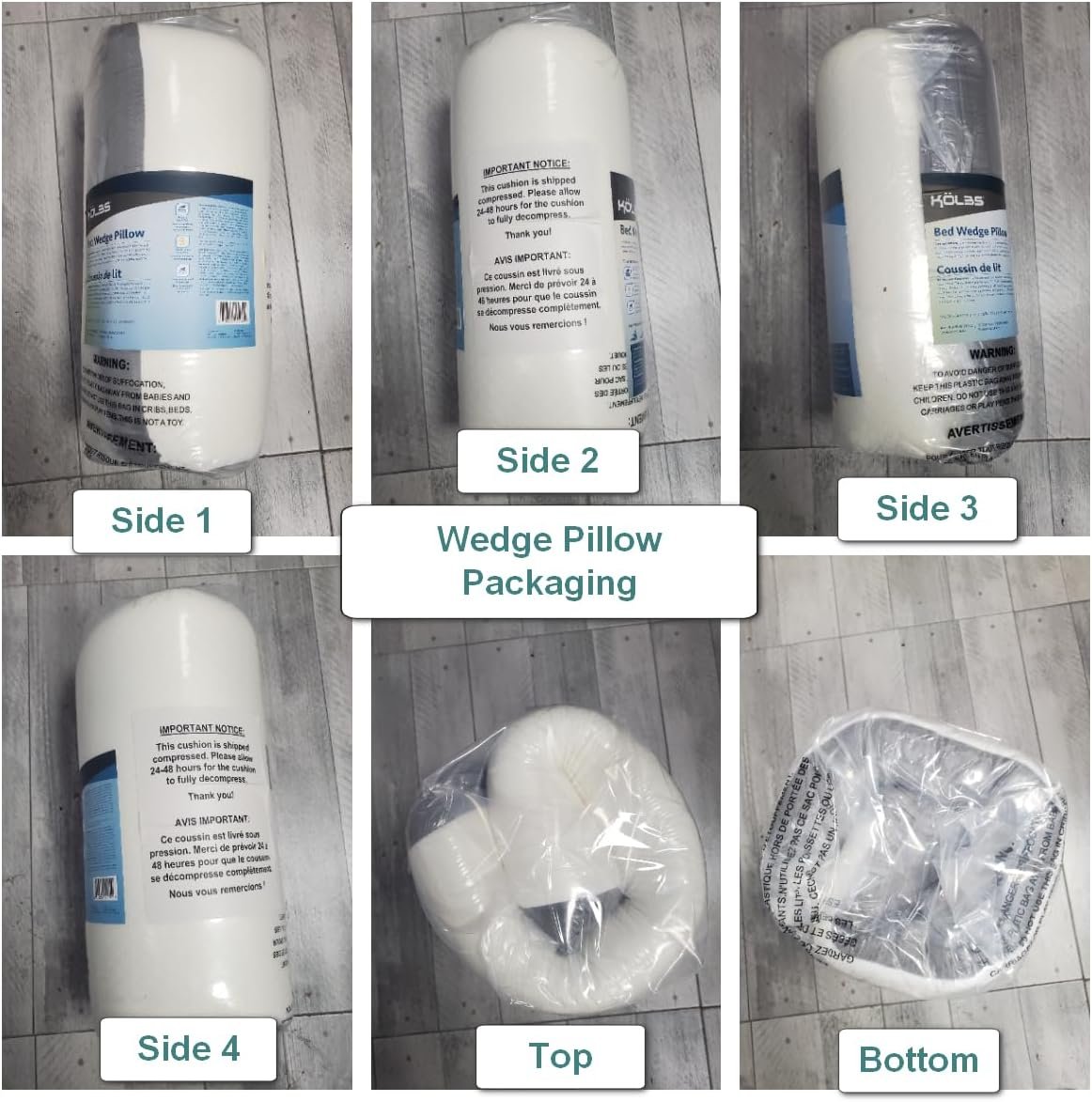 Kolbs Bed Wedge Pillow for Sleep Apnea, FSA Eligible Acid Reflux, and Back Pain Relief, with Chic Jacquard Cover - Headboard Wedges for Sleeping (Standard Width 7.5" Height) - Image 8