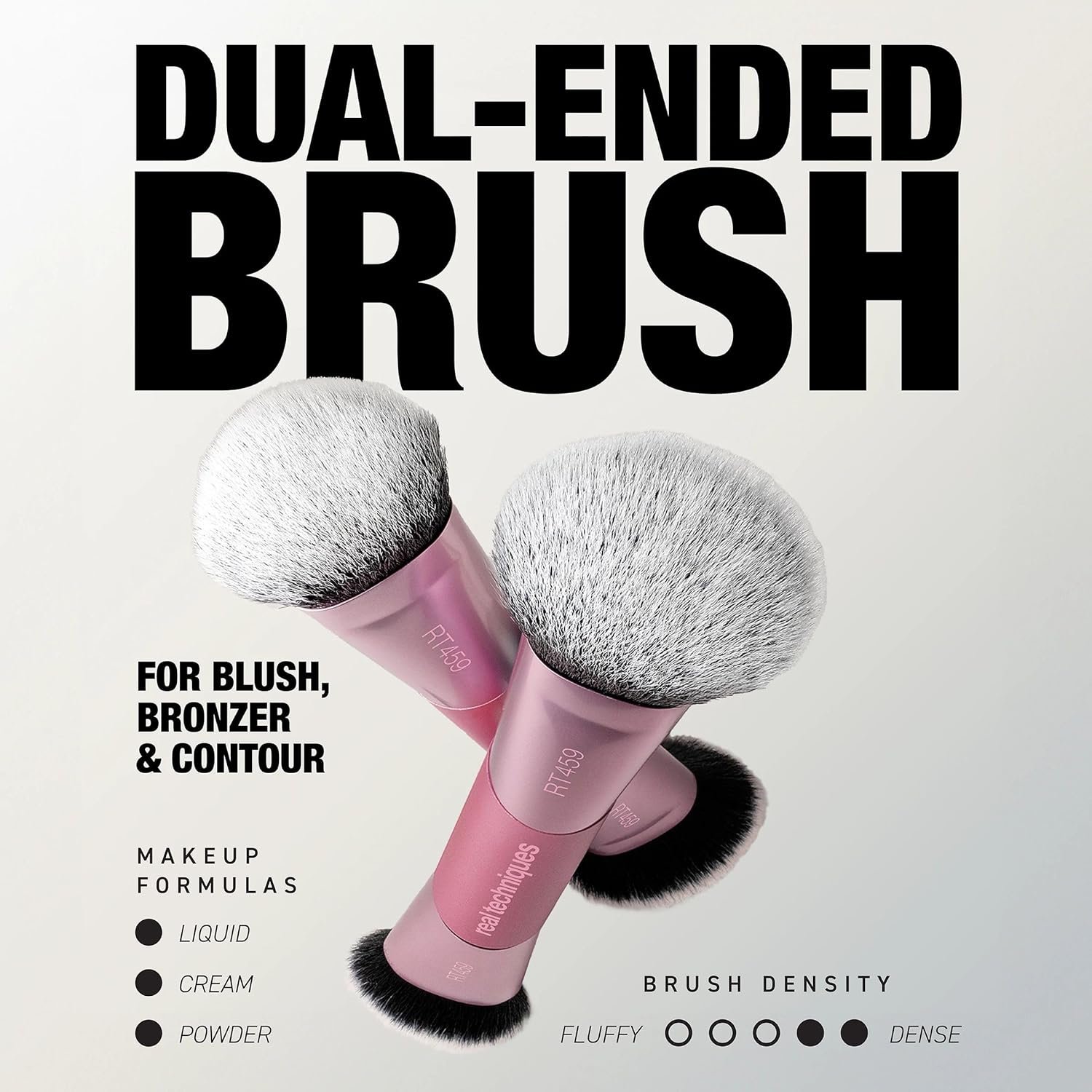 Real Techniques Ultimate Multi Tasker Brush, Dual-Ended Makeup Brush for Foundation, Blush Bronzer & Powder, Precision Sculpting & Blending, UltraPlush Bristles, Cruelty-Free, 1 Count - Image 3