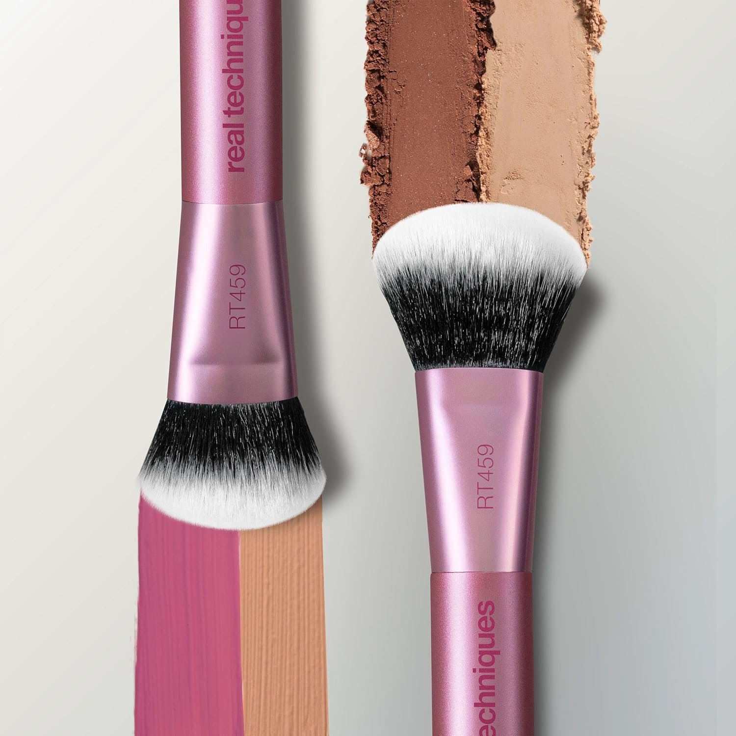 Real Techniques Ultimate Multi Tasker Brush, Dual-Ended Makeup Brush for Foundation, Blush Bronzer & Powder, Precision Sculpting & Blending, UltraPlush Bristles, Cruelty-Free, 1 Count - Image 4
