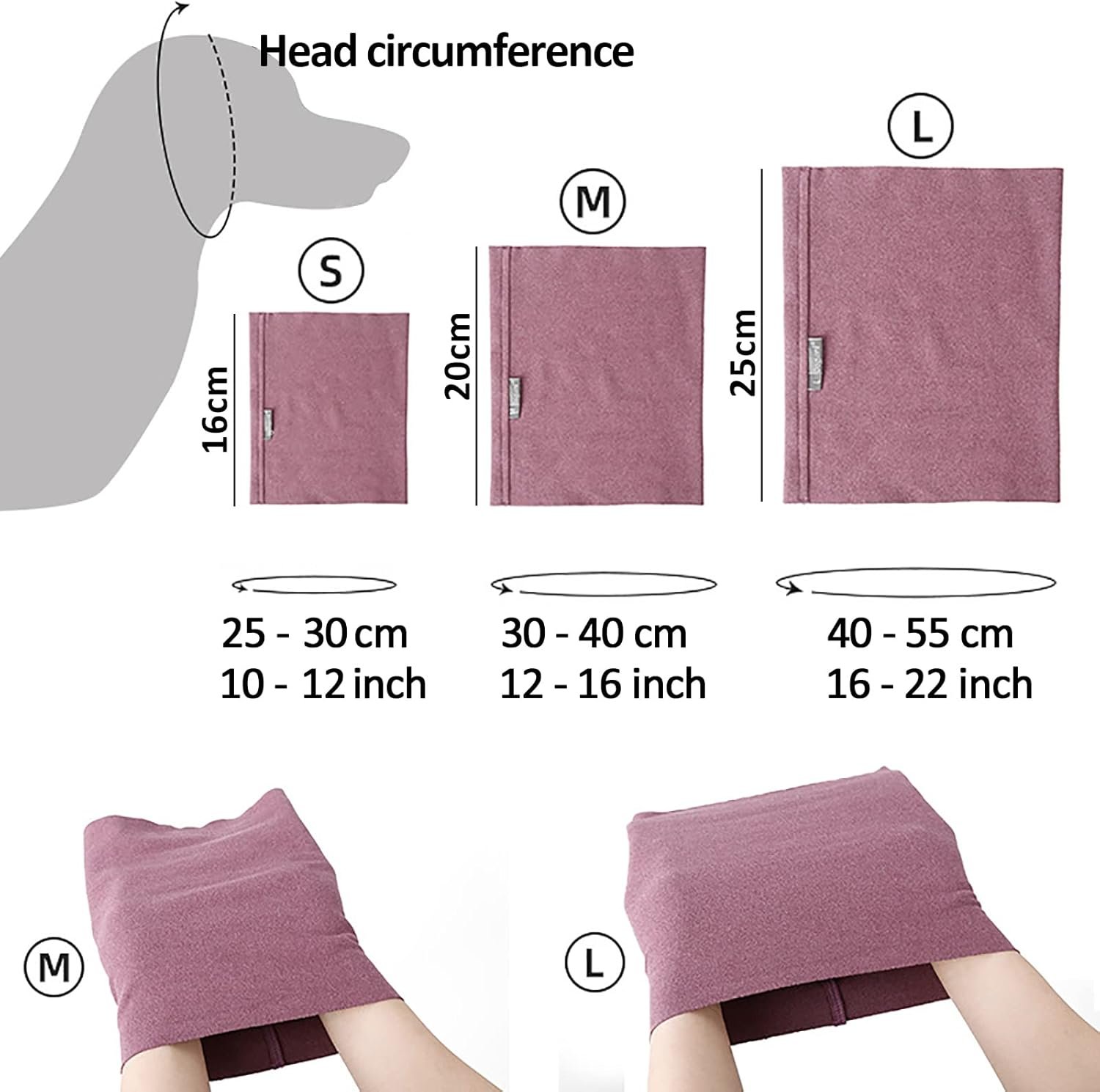 Dog Ear Cover for Anxiety Relief, Dog Calming Hood for Grooming and Bath Drying, Pet Cats and Dogs Ear Protector (Small) - Image 3