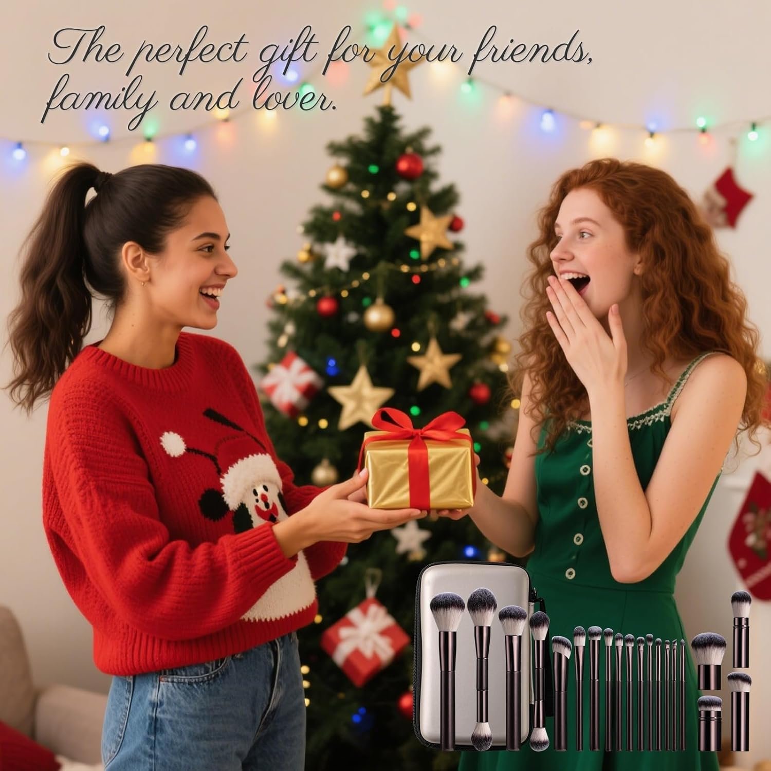 Professional Makeup Brushes BS-MALL With Travel Case - Kabuki Brush Eyeshadow Brush, Concealer Brush, Blush Brush Bronzer & Foundation Brush 20 Pcs, Labeled Daily Use & Versatile Occasions Gift Box - Image 4