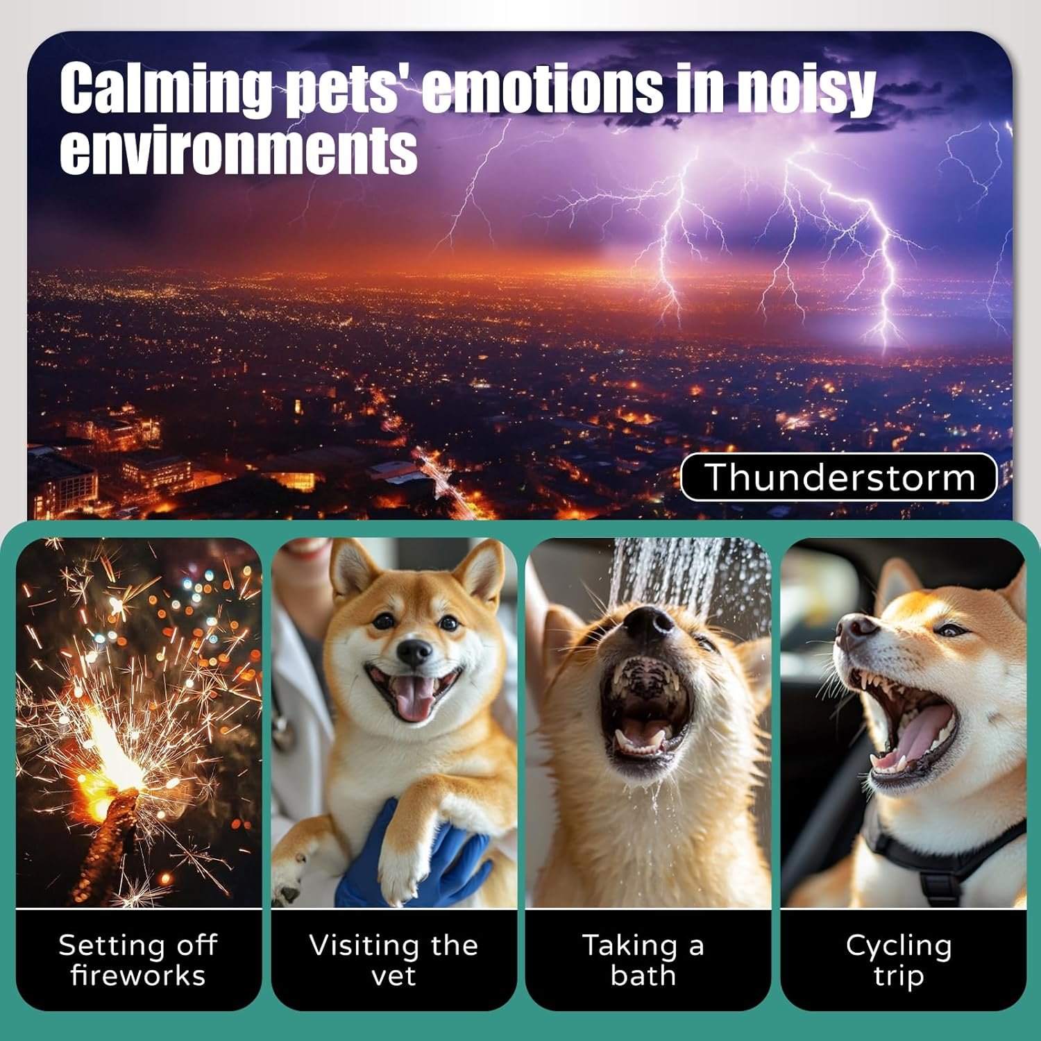 Dog Calming Hoodie, Hematoma Ear Wrap, Quiet Head Cover Sleeves Ear Covers for Bath, Thunderstorms - Image 4