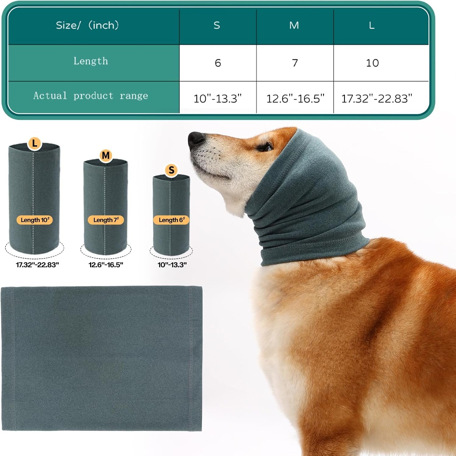 Dog Calming Hoodie, Hematoma Ear Wrap, Quiet Head Cover Sleeves Ear Covers for Bath, Thunderstorms - Image 6