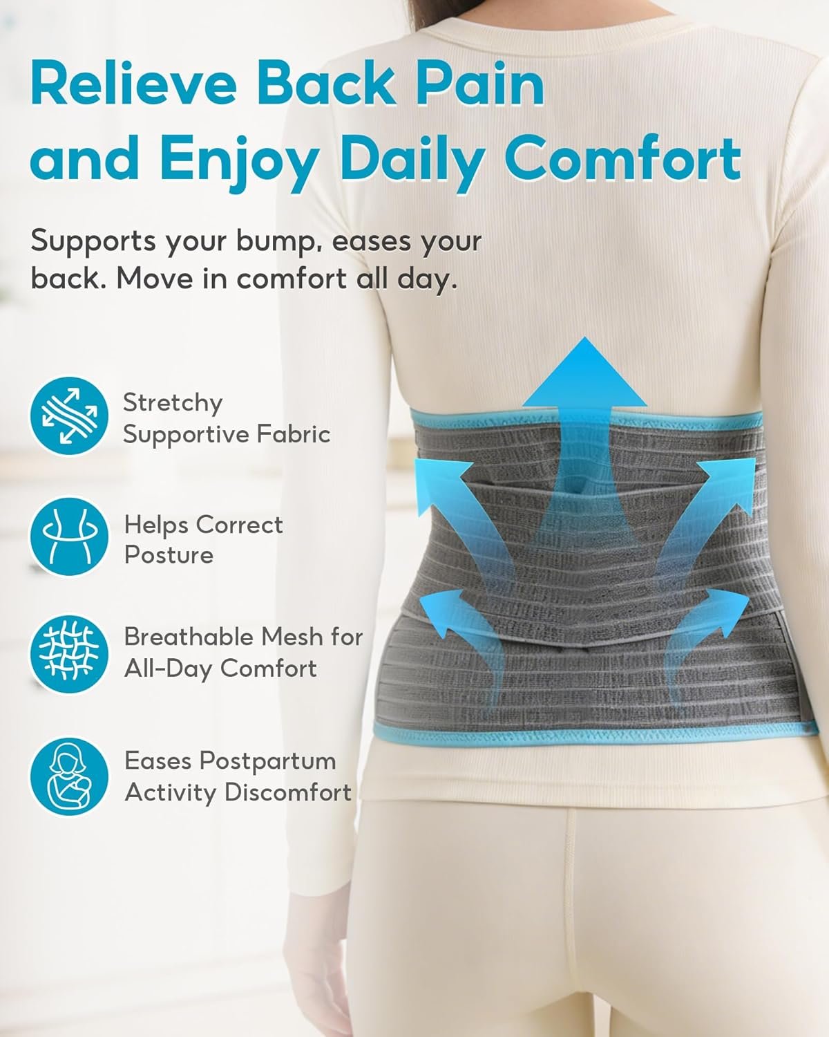 Dr.isla 4-in-1 Postpartum Belly Band,Abdominal Binder for C-Section &Post Surgery Recovery for tummy tuck&Hysterectomy - Image 6