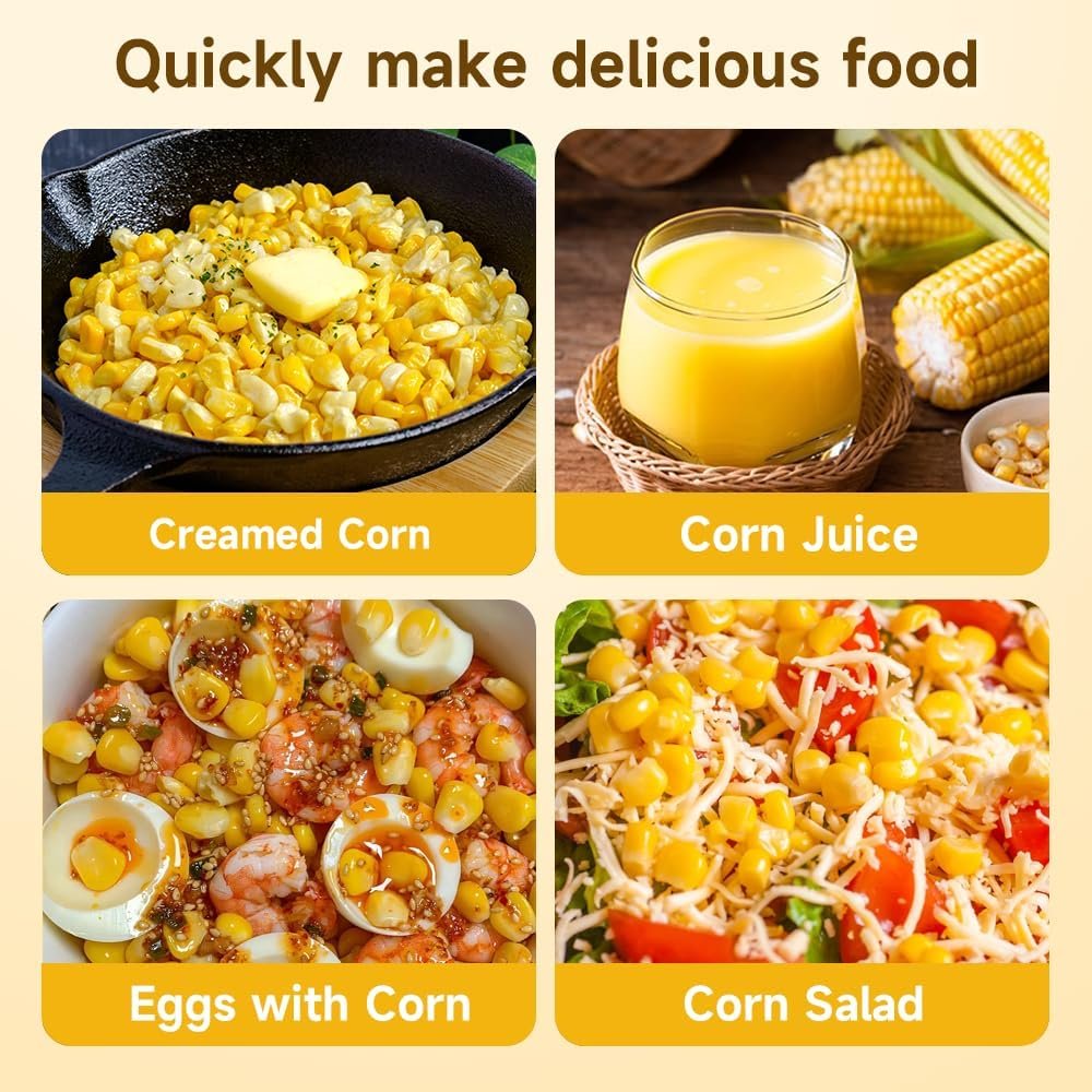 2026 New Corn Peeler, Corn Cob Stripper Tool Stainless Steel Corn Peeler for Corn on the Cob Multifunctional Kitchen Gadget Corn On Cob Remover Cutter Tool (Wood) - Image 7