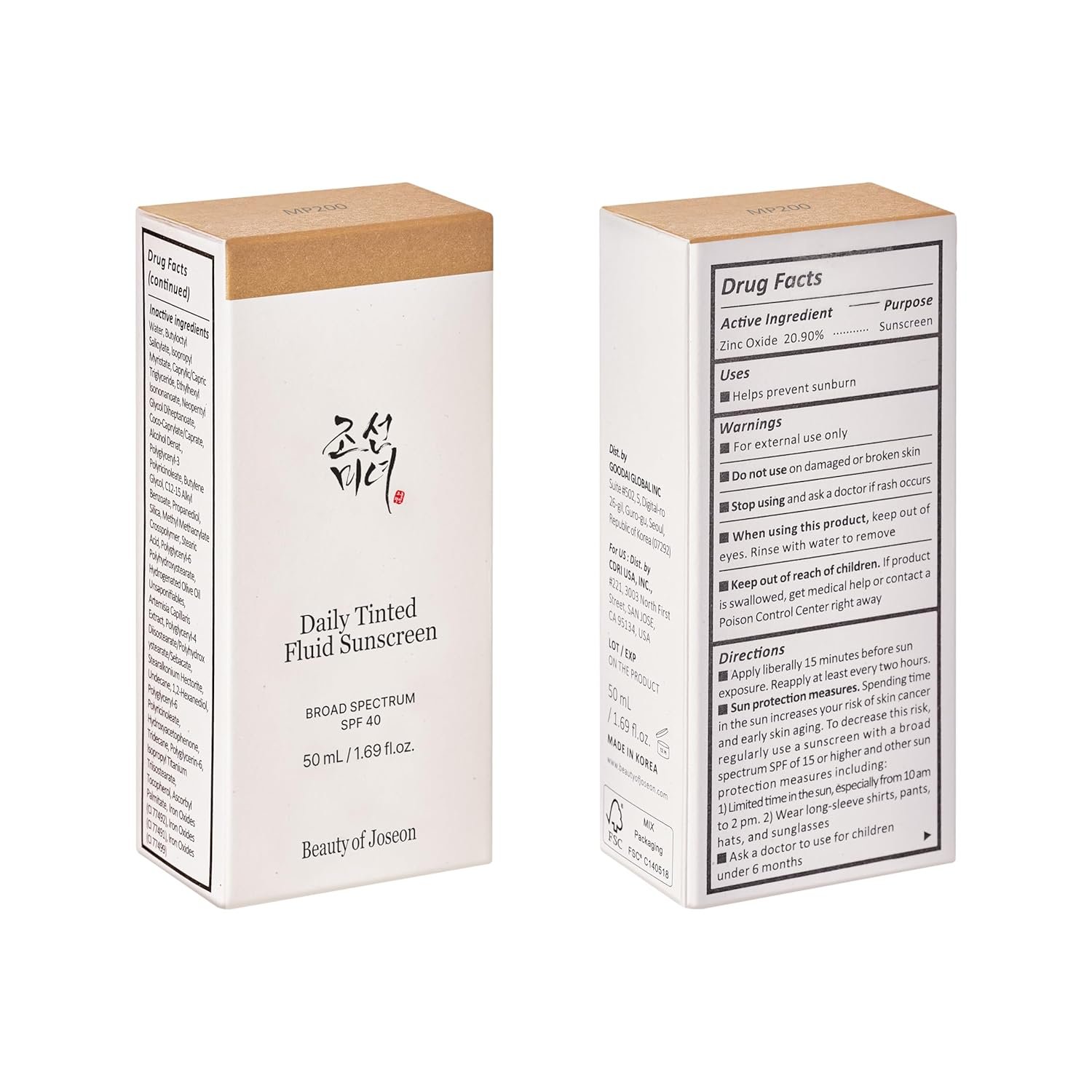 Beauty of Joseon Daily Tinted Fluid Sunscreen 12 Shades for Face Moisturizing Broad Spectrum SPF 40 Korean Skincare 50ml, 1.69 fl.oz #MP200 - Image 7