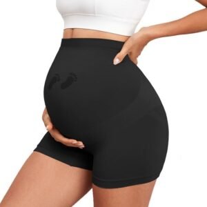 Maternity Shapewear Seamless Underwear Over Bump Pregnancy Shorts High Waist Panties Under Dress Belly Support