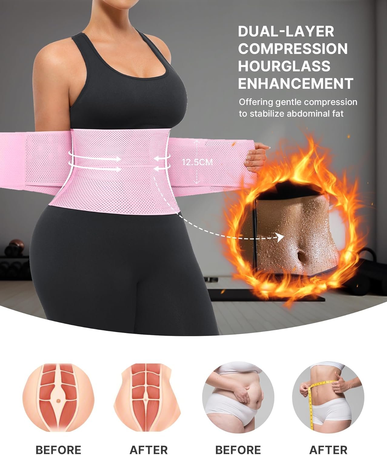 SHAPELLX Waist Trainer for Women Waist Cincher Corset Shapewear Body Shaper Tummy Control Stomach Belt Postpartum Band - Image 3