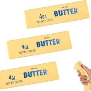 Slow Rebound Cute Butter Squeeze Stress Balls, 2026 Upgraded Squeeze Ball Realistic Butter Stick Soft Squeeze Toys, Upgrade Wet Slow Rebound Stress Relief Toy Stress Relief Fidget Toys (3 Pcs)