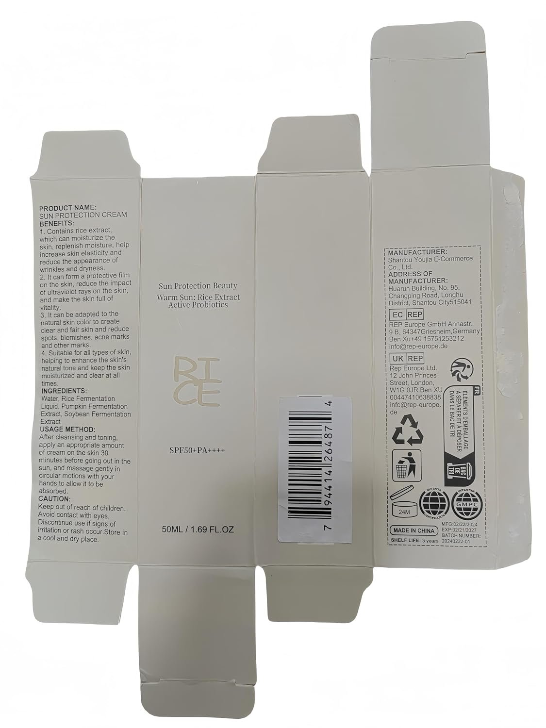 Relief Sun Rice Sunscreen For Face SPF50+ Korean Formula PA++++ for All Skin Types Facial Skincare, UV Defense, Nourishing Skin - Image 4