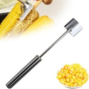 2026 New Corn Peeler, Corn Cob Stripper Tool Stainless Steel Corn Peeler for Corn on the Cob Multifunctional Kitchen Gadget Corn On Cob Remover Cutter Tool (Silver)