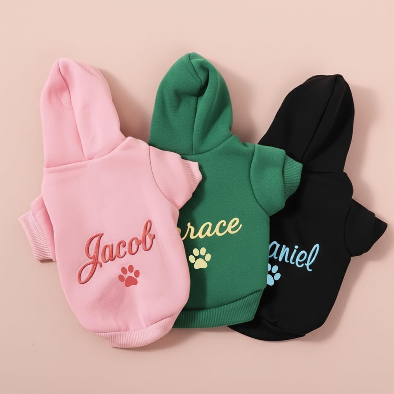 Personalized Name Dog Hoodie-Embroidered & Printed Puppy Sweater with Name/Text-Custom Pet Clothes Warm Winter Outfit for Dogs-Bright Puppy Sweatshirt-Pet Birthday Outfit-Gift for Dog Lovers 1 - Image 8