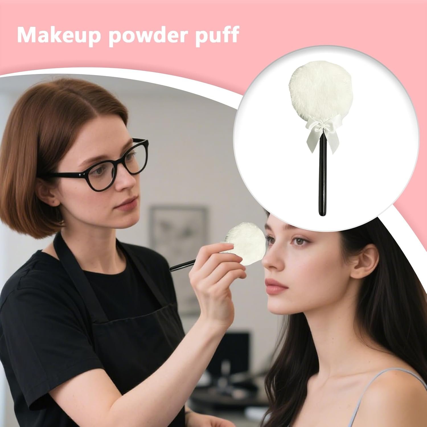 Soft Makeup Puff, Setting Powder Sponge, Reusable Puff with 6 Pieces Set, Lollipop Shape Tool with Smooth Blending Touch, Beauty Makeup Accessories, Powder for Foundation Contour Travel Use - Image 9