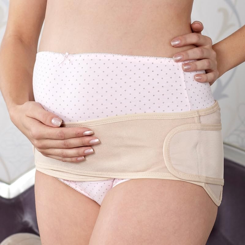 SAFIGLE Pregnancy Belly Band for Belly Support and Pelvic Pain Relief Adjustable Maternity Abdomen Band for Pregnant Women Skin Color Invisible Pregnancy Belt for Back, Abdomen, Waist - Image 3