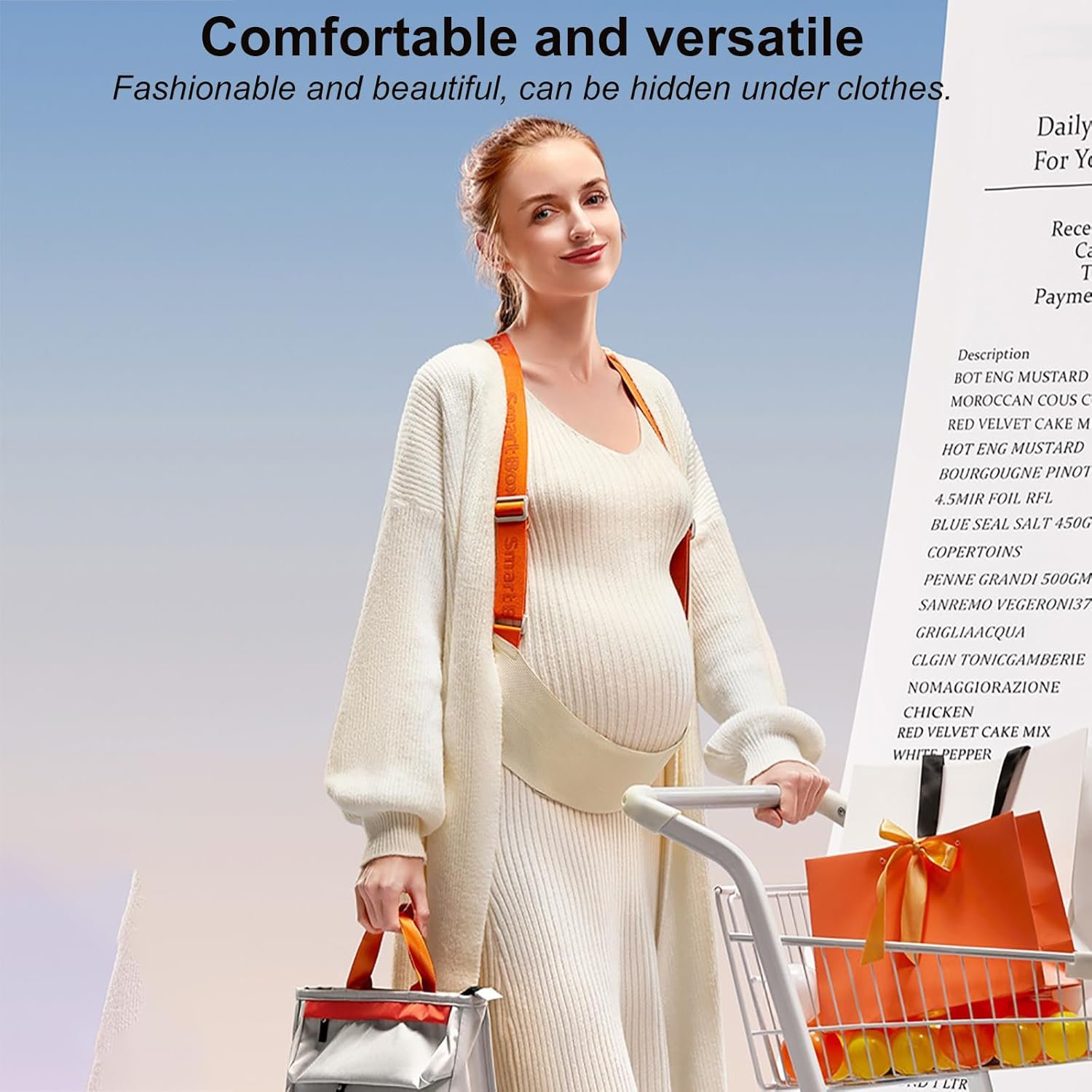 Belly Bands for Pregnant Women - Breathable Pregnancy Belly Support Belt with Adjustable Straps, Back Support, Pregnancy Waist Support Belt (Large) - Image 6