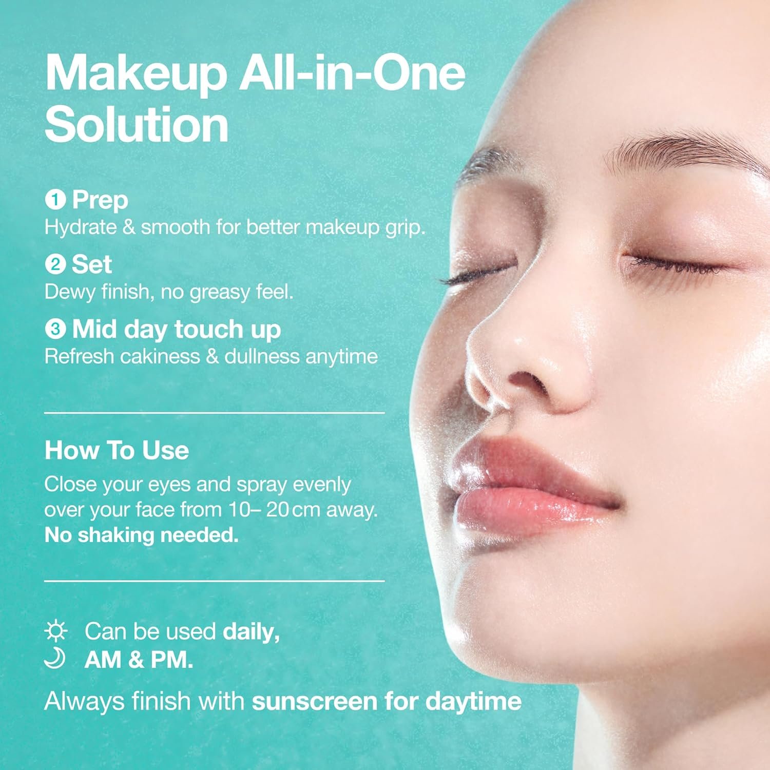 ANUA PDRN Collagen Glow Facial Serum Spray, Hydrating Face Mist, Hyaluronic Acid, dewy glass finish, All Skin Types, Instant Plumping Hydration, Firming Care, Korean Skincare, 3.38 fl oz - Image 3