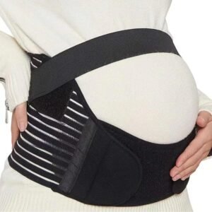 Pregnancy Belly Band for Support - Maternity Belt for Pregnant Women, Adjustable Pregnancy Support Belt, Comfortable Belly Band for Relief, Plus Size Pregnant belt (1, Black, Medium)