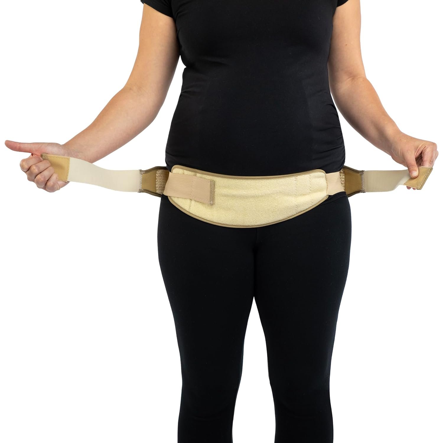 OPTP Maternity SI-LOC Support Belt – Comfortable Compression Pelvic Support Belt For Pregnancy and Postpartum SI Joint Belts for Women, Made in the USA – Small/Medium - Image 3