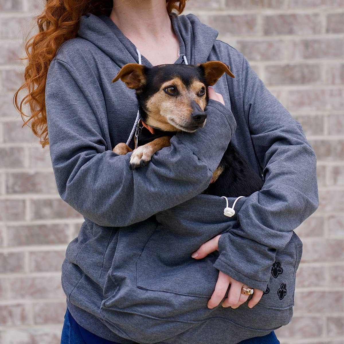 Unisex Big Pouch Hoodie Long Sleeve Pet Cat Dog Holder Carrier Sweatshirt - Image 6