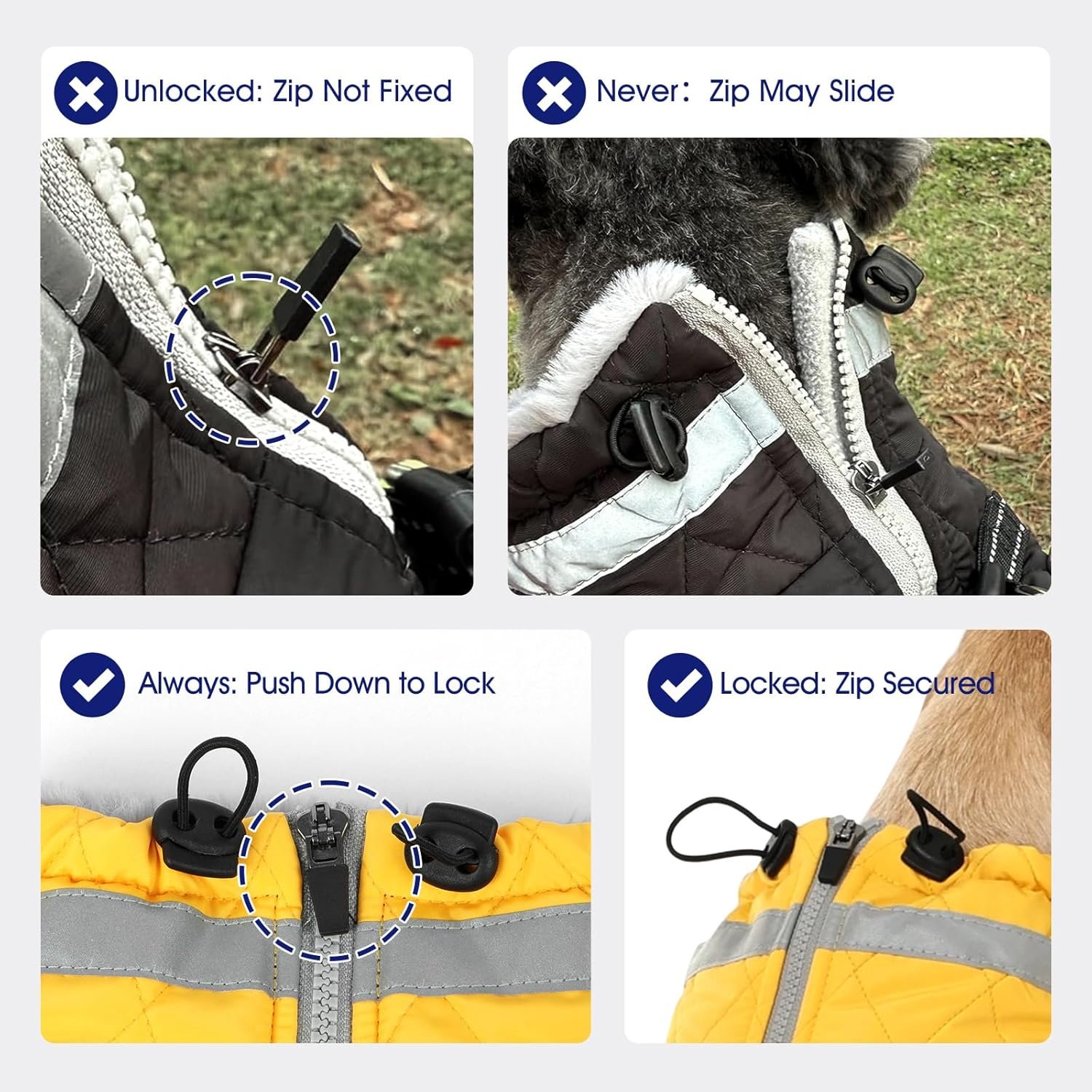 FUAMEY Dog Coat for Medium Dogs,Waterproof Dog Winter Jacket with Harness Built in Puppy Cold Weather Coats Reflective Pet Vest with Zipper Warm Fleece Dogs Snowsuit Windproof Red M - Image 8