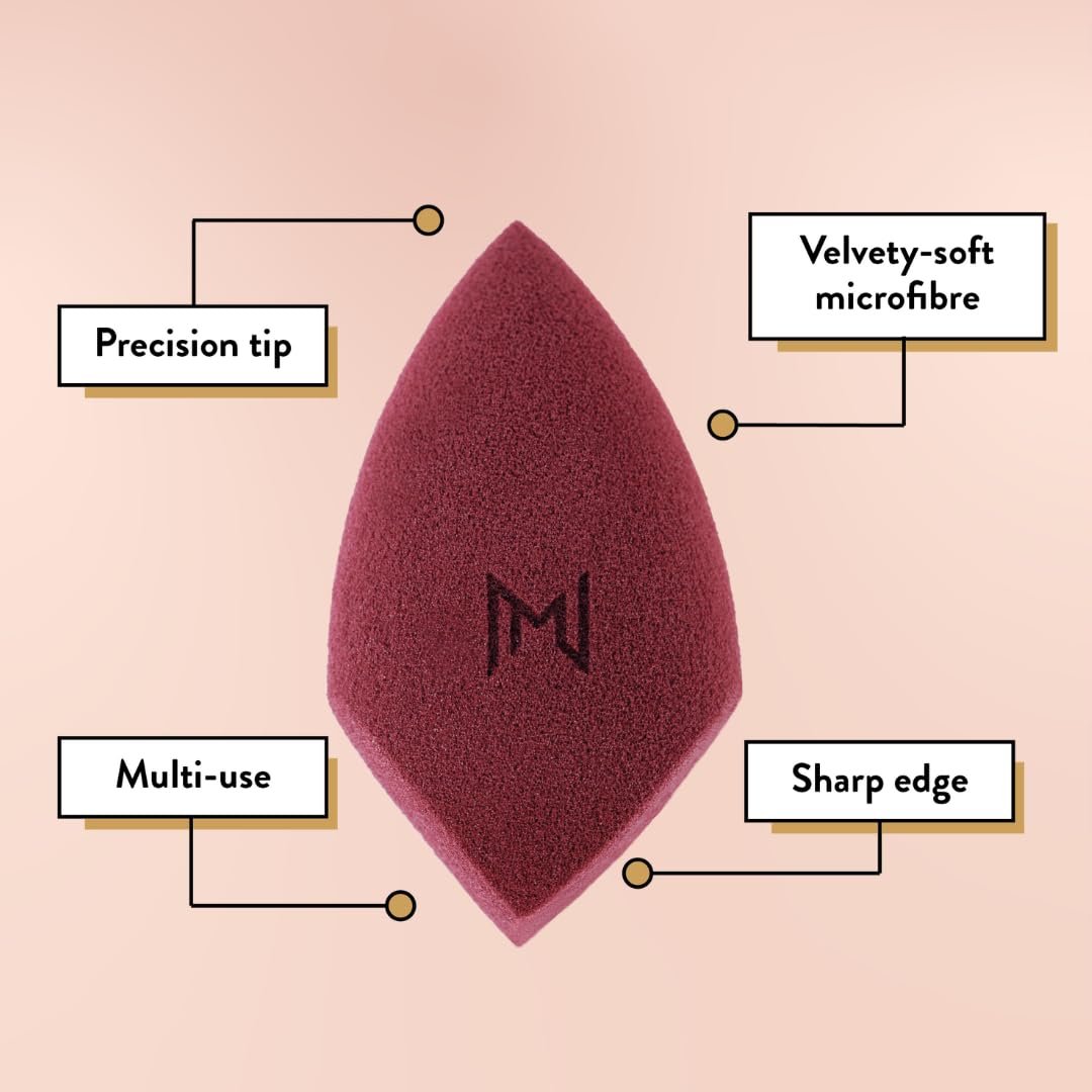 NATASHA MOOR Makeup Blender “Warrior” - Velvety Microfiber, Premium, Vegan, Latex-Free - Ideal for Flawless Makeup Application, Undereye Concealing, Contouring - Beauty Blender Sponge for Blending - Image 3