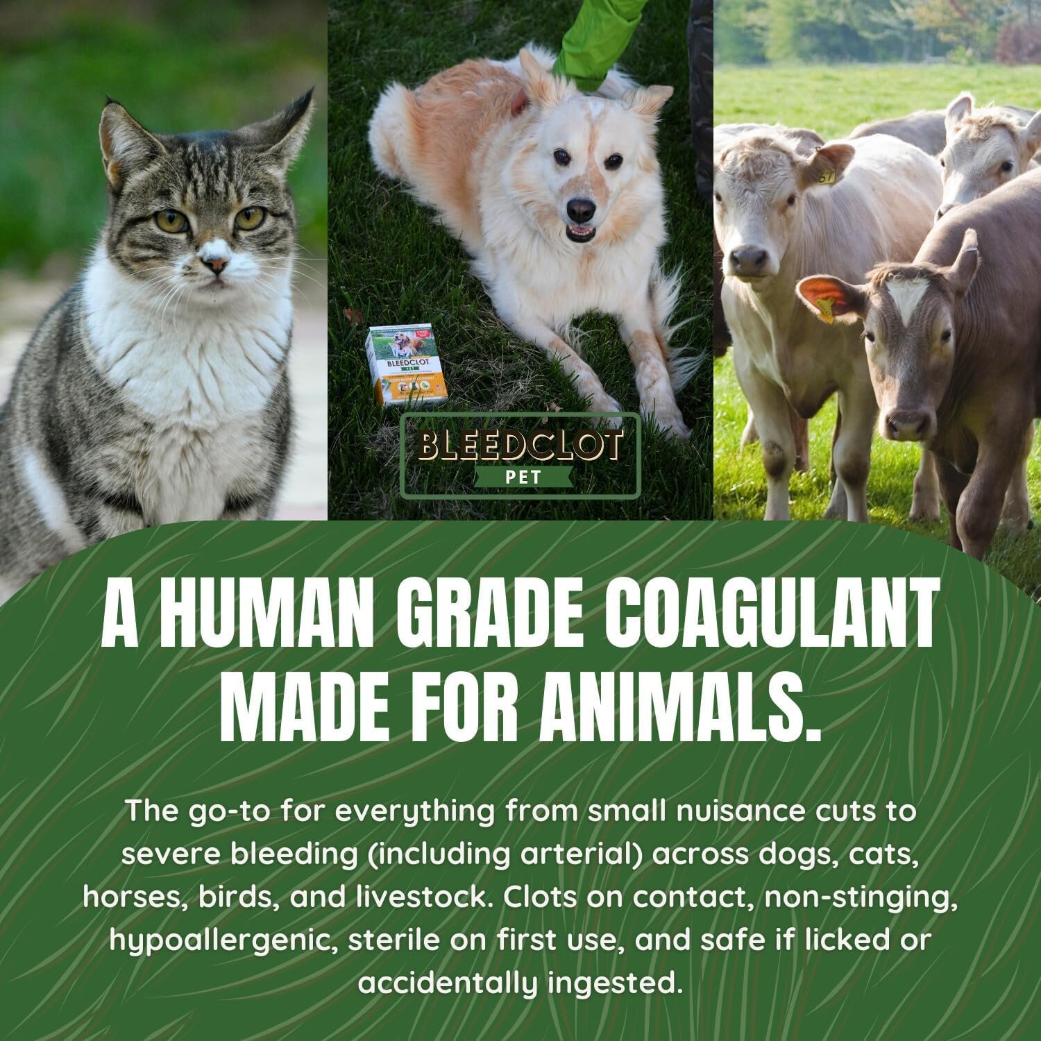 First Aid Blood Clotting Powder | The Best for All Animals to Stop Bleeding, Guaranteed | for Minor Cuts and Severe Arterial Bleeding | from The Makers of BleedStop (4 Pouches (0.5 oz)) - Image 4