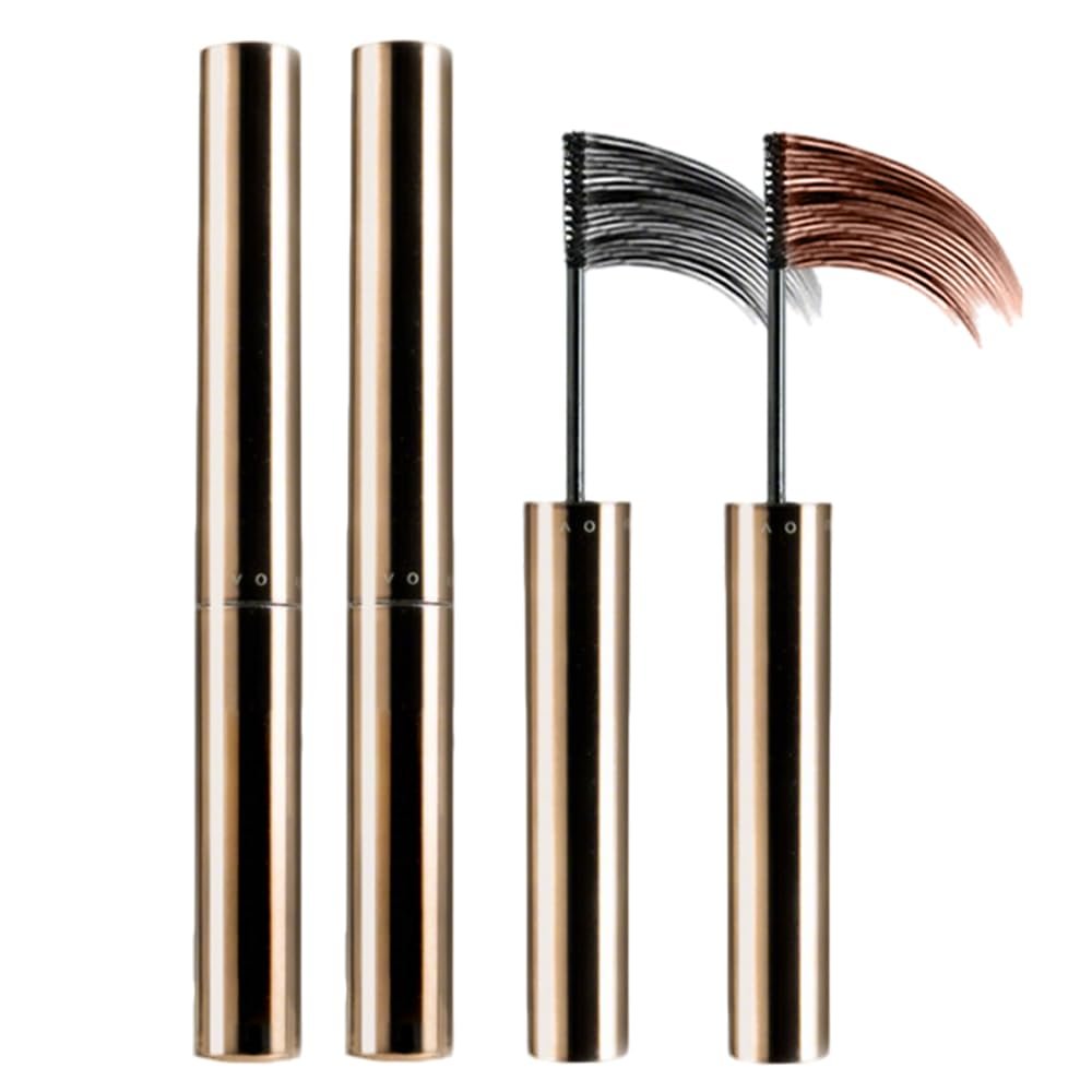 Ultra-Fine Lengthening Waterproof Quick-Dry Mascara, Waterproof Quick Drying Curling Mascara, Iron Mascara, 3D Curling Eyelash Long, Lasting Smudge-Proof No Clumping (Black+Brown) - Image 8