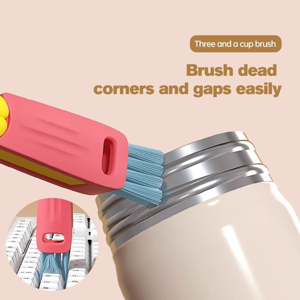 3 in 1 Cup Lid Cleaning Brush, 2025 New Crevice Cleaning Brush for Bottle Gap Tight Spaces, 3 in 1 Multifunctional Cleaning Portable Cup Lid Cleaner with Brush - Image 6