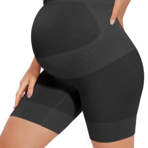 Peauty Seamless Maternity Shapewear & Underwear 2-in-1, Non-Roll Edge Pregnancy Shorts Essentials Maternity Dress(S-3XL)