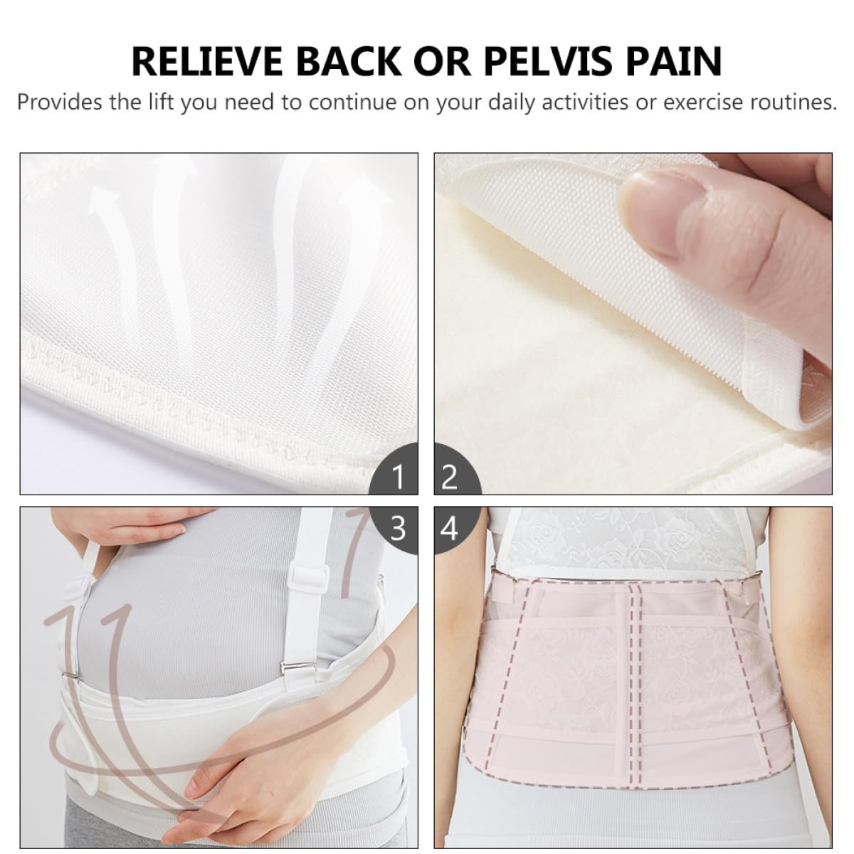 Maternity Pregnancy Belly Support Belt Breathable Adjustable Waist Band for Pregnant Women Late Pregnancy and Postpartum One Size - Image 3