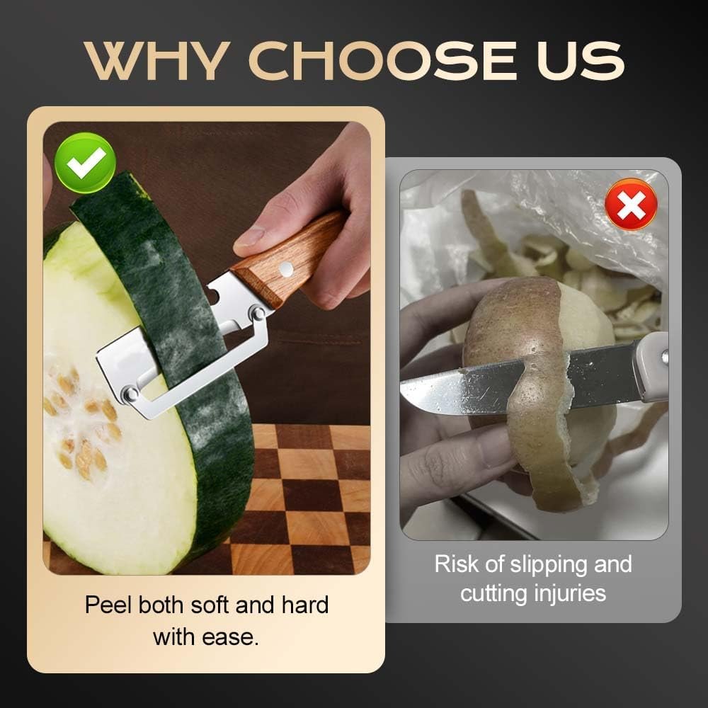 Multi Functional Vegetable Peeler for Kitchen, Ultra Sharp Stainless Steel Veggie, Fruit, Carrot, Orange & Potato Peeler with Ergonomic Handle, Julienne Peeler & Bottle Opener, Fruit Peeler (1pc) - Image 3