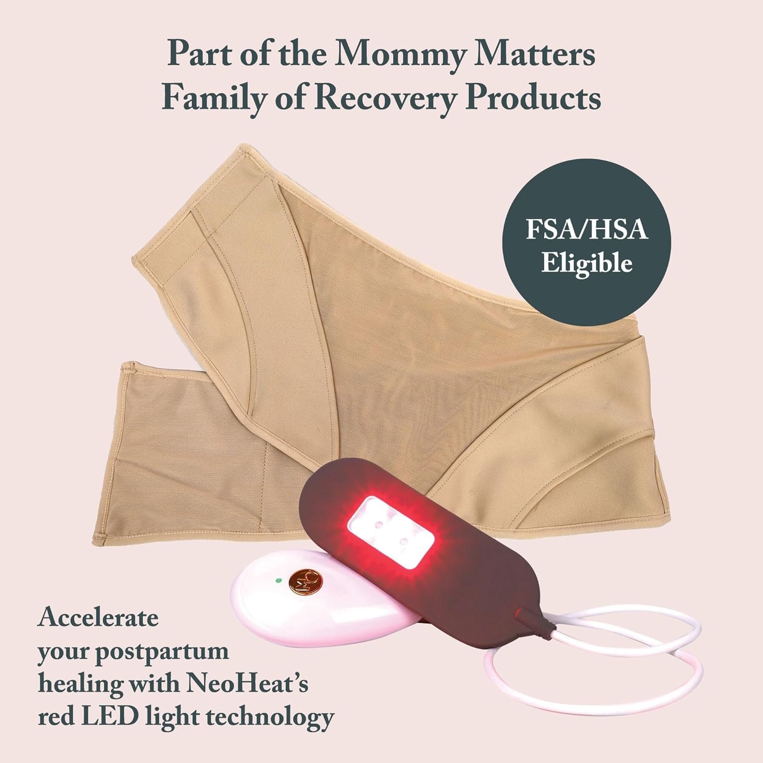 EMBRACE Postpartum Belly Wrap, Made for All-Day Wear, Belly Support for After Pregnancy Women, Abdomen/Back Maternity Brace, Postpartum Belt for Baby Belly Recovery | FSA/HSA Eligible (Beige, Medium) - Image 3