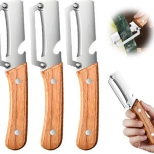 Multi Functional Vegetable Peeler for Kitchen, Ultra Sharp Stainless Steel Veggie, Fruit, Carrot, Orange & Potato Peeler with Ergonomic Handle, Julienne Peeler & Bottle Opener, Fruit Peeler (3pcs)