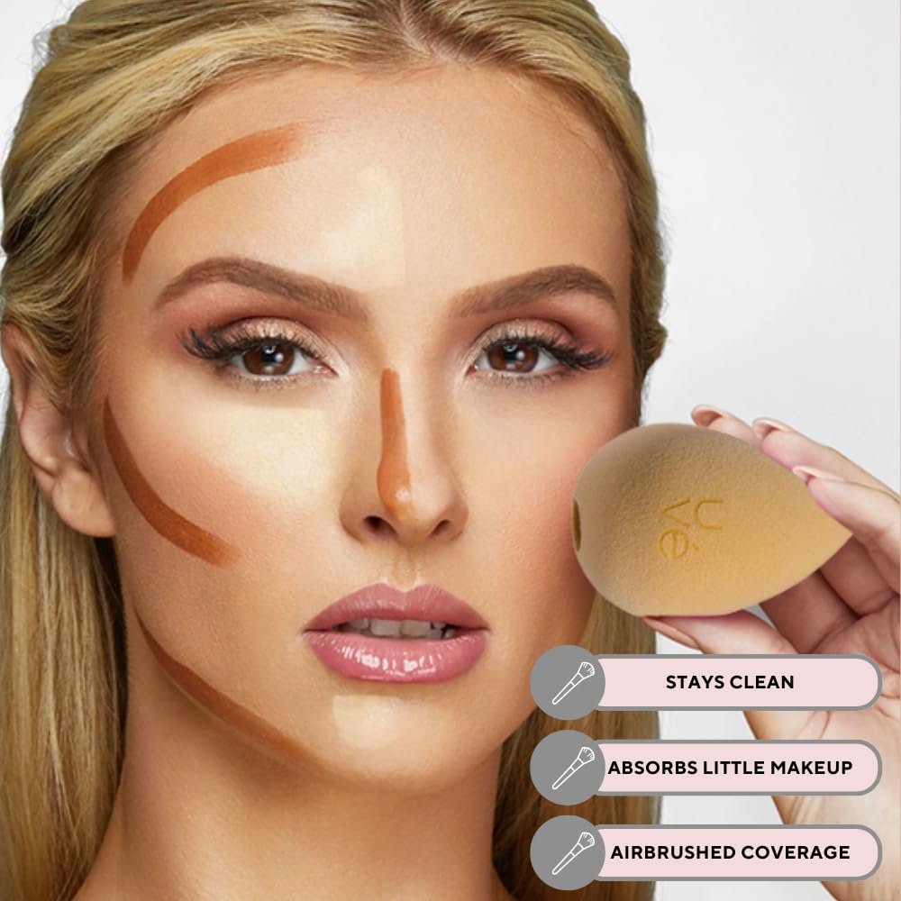 PURE Teardrop Makeup Blender Sponge, Streak Free Application of Liquid, Powder & Cream Foundation, Professional Complexion Blending Tool, Cruelty Free, Vegan, Latex Free - Image 6