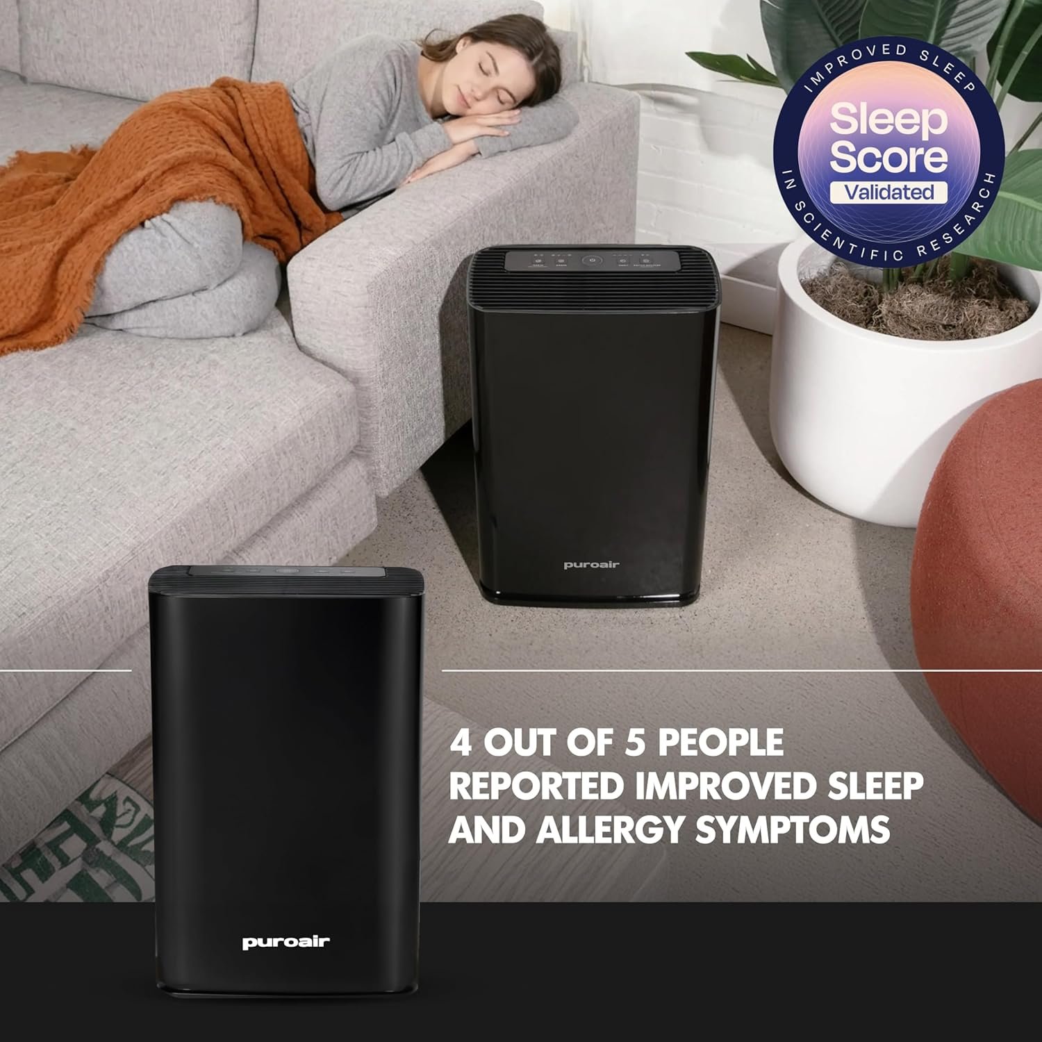 PuroAir 400 HEPA Air Purifier for Home Large Rooms - Covers 2,000 Sq Ft - Filters Up To 99.9% of Pollutants, Smoke, Pollen, Dust, and VOCs - Quiet HEPA Air Filter - Air Purifiers for Bedroom - Image 3